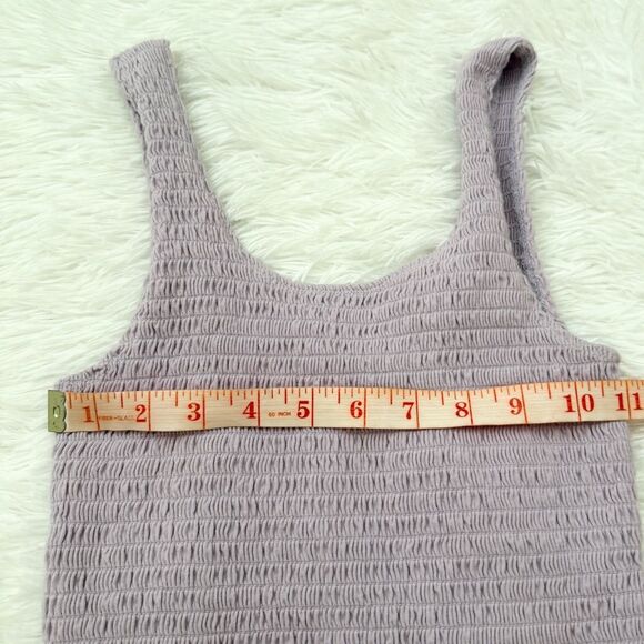 Women Hollister Knit Wide Strap Tank Top Y2K in Lilac Size Extra Small - Picture 3 of 5